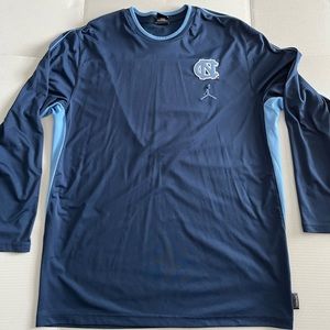 Nike Navy and Light Blue Long Sleeve Tee